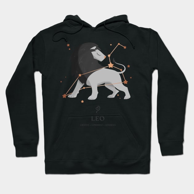 Leo Constellation Zodiac Series Hoodie by paulineberger